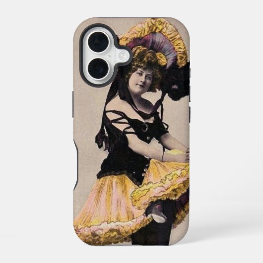 Vintage Cancan Woman iPhone 16 Hoesje (Achterkant)