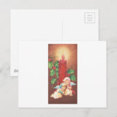 Vintage Candle Lit Angels Briefkaart (Voorkant / Achterkant)