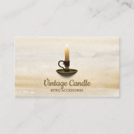 Vintage Candle Waterverf Boho Visitekaartje