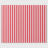Vintage Candy Cane Stripe Red And White Cadeaupapier (Vlak)