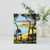 Vintage Cannes France Winter Travel Briefkaart (Staand voorkant)