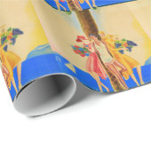 Vintage Cannes Frans Reizen Cadeaupapier (Rol Hoek)