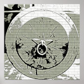 Vintage Cannon Grunge Poster (Voorkant)