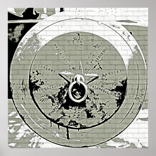 Vintage Cannon Grunge Poster (Voorkant)