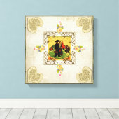 vintage canvas afdruk (Insitu (Houten vloer))