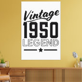 Vintage canvasprint uit de jaren 50 canvas afdruk (Insitu (Woonkamer))