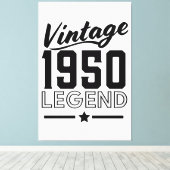 Vintage canvasprint uit de jaren 50 canvas afdruk (Insitu (Houten vloer))