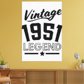 Vintage canvasprint uit de jaren 50 canvas afdruk (Insitu (Woonkamer))