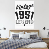 Vintage canvasprint uit de jaren 50 canvas afdruk (Insitu (Slaapkamer))