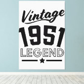 Vintage canvasprint uit de jaren 50 canvas afdruk (Insitu (Houten vloer))