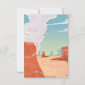 Vintage Canyon drink Wedding nodigen Kaart (Achterkant)