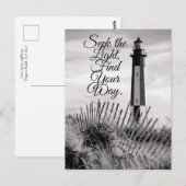 Vintage Cape Henry-vuurtoren Briefkaart (Voorkant / Achterkant)