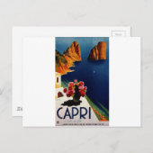 Vintage Capri Italy Travel Briefkaart (Voorkant / Achterkant)