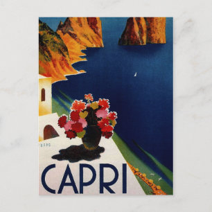 Vintage Capri Italy Travel Briefkaart