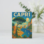 Vintage Capri Italy Travel Briefkaart (Staand voorkant)