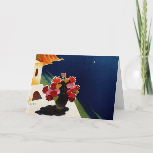 Vintage Capri Italy Travel Kaart (Voorkant)