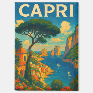 Vintage Capri Italy Travel Magneet