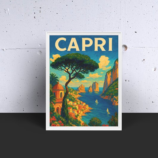 Vintage Capri Italy Travel Poster