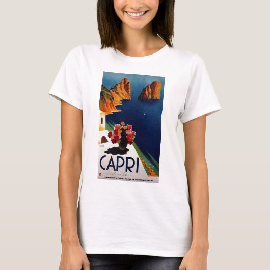 Vintage Capri Italy Travel T-shirt (Voorkant)