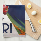 Vintage Capri Italy Travel Theedoek (Quarter Fold)