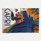 Vintage Capri Italy Travel Theedoek (Horizontaal)