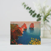 Vintage Capri L'Isola del Sole Italië Briefkaart (Staand voorkant)