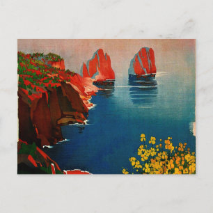 Vintage Capri L'Isola del Sole Italië Briefkaart
