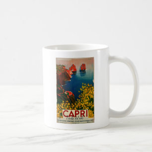 Vintage Capri L'Isola del Sole Italië Koffiemok