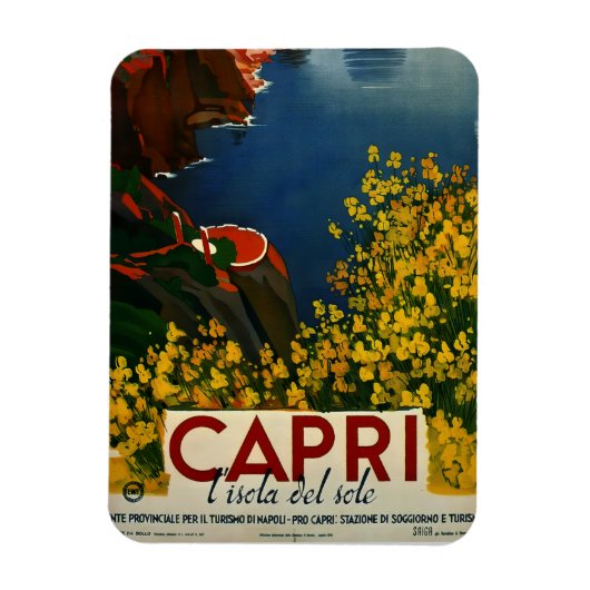 Vintage Capri L'Isola del Sole Italië Magneet (Verticaal)