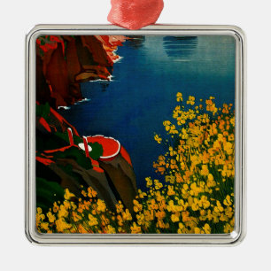 Vintage Capri L'Isola del Sole Italië Metalen Ornament