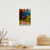 Vintage Capri L'Isola del Sole Italië Poster (Keuken)