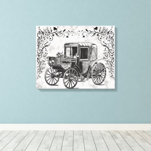 Vintage Car 3 Canvas Afdruk (Insitu (Houten vloer))