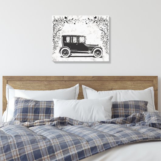Vintage Car 4 Canvas Afdruk (Insitu (Slaapkamer))