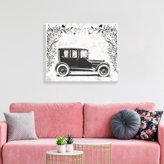 Vintage Car 4 Canvas Afdruk (Insitu (Woonkamer))