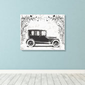 Vintage Car 4 Canvas Afdruk (Insitu (Houten vloer))