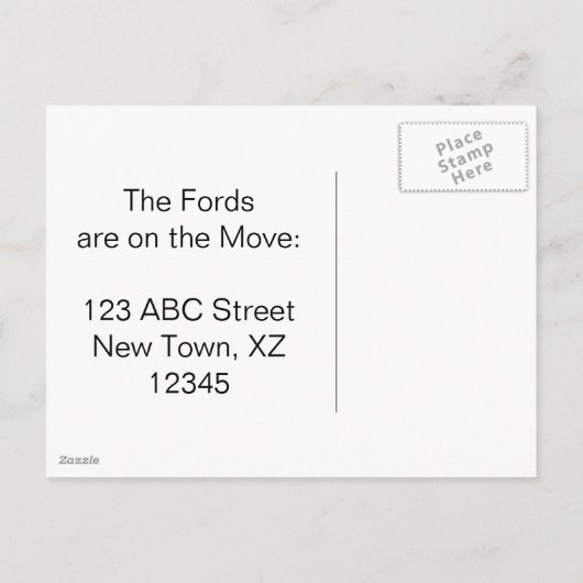 Vintage Car Aankondigingskaart (Achterkant)