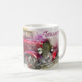 Vintage Car Abstract grafisch Koffiemok (Voorkant rechts)