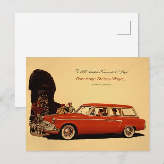 Vintage Car Advertisement Briefkaart (Voorkant / Achterkant)