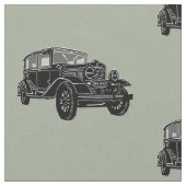 Vintage Car Art Fabric Stof (Close Up)