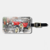 Vintage Car Bagagelabel (Voorkant horizontaal)