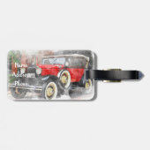 Vintage Car Bagagelabel (Achterkant horizontaal)
