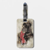 Vintage Car Bagagelabel (Achterkant verticaal)