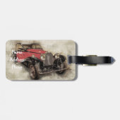 Vintage Car Bagagelabel (Achterkant horizontaal)