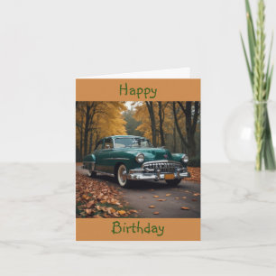 Vintage Car Birthday Kaart