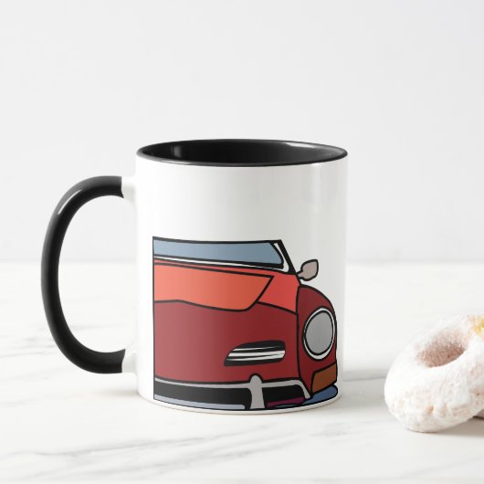 Vintage Car Birthday Mok (Met donut)