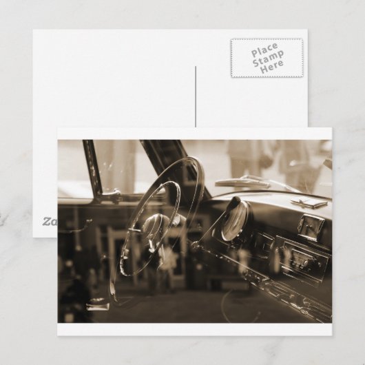 Vintage Car Briefkaart (Voorkant / Achterkant)