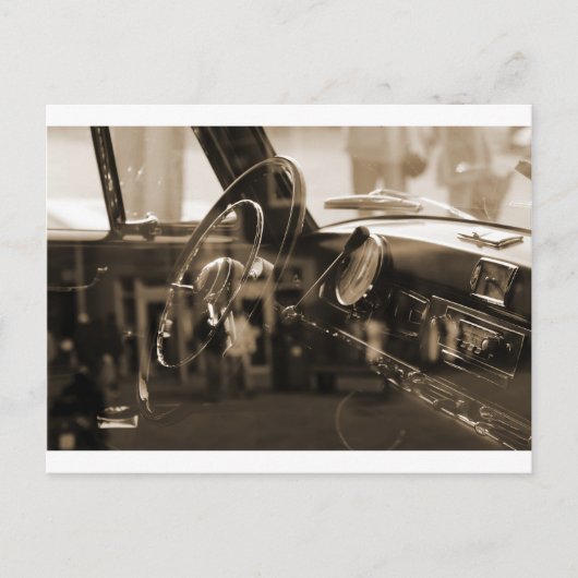 Vintage Car Briefkaart (Voorkant)