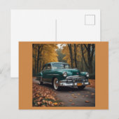Vintage Car Briefkaart (Voorkant / Achterkant)