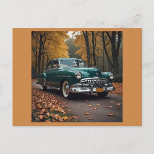 Vintage Car Briefkaart (Voorkant)
