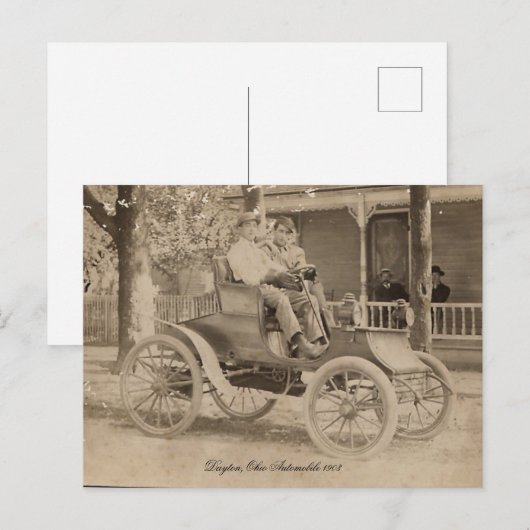 Vintage Car Briefkaart (Voorkant / Achterkant)